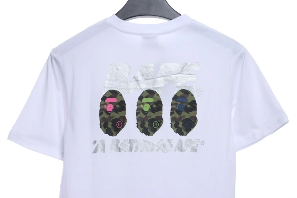 Reflective letter print short sleeve