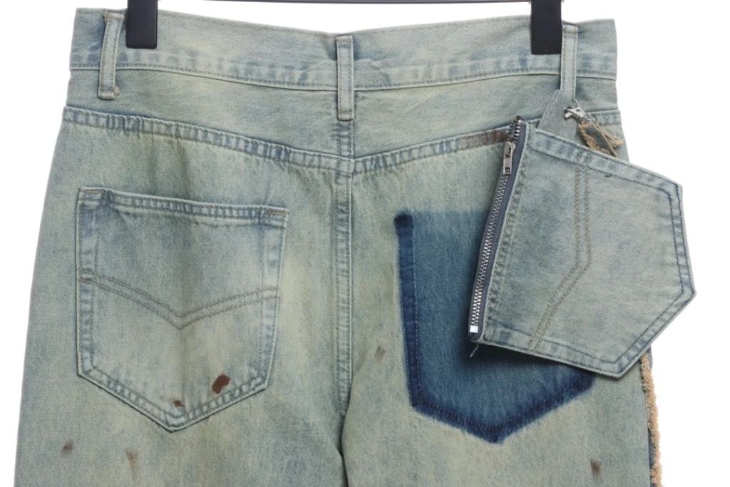 Fanny pack denim pants