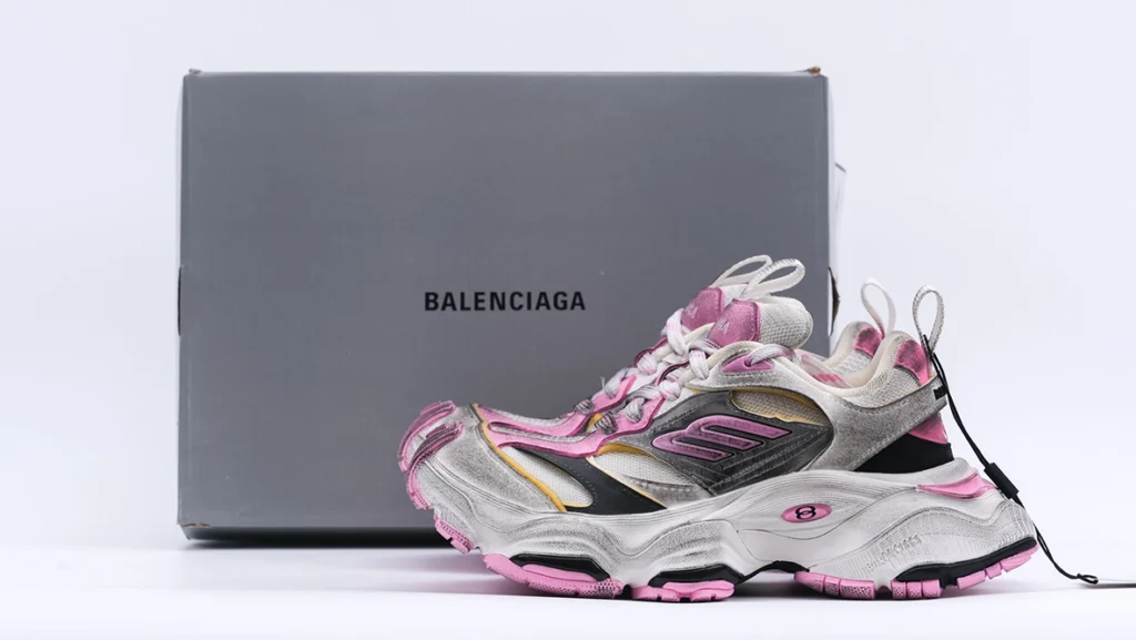 Balenciaga Cargo Sneaker Grey White Pink Replica