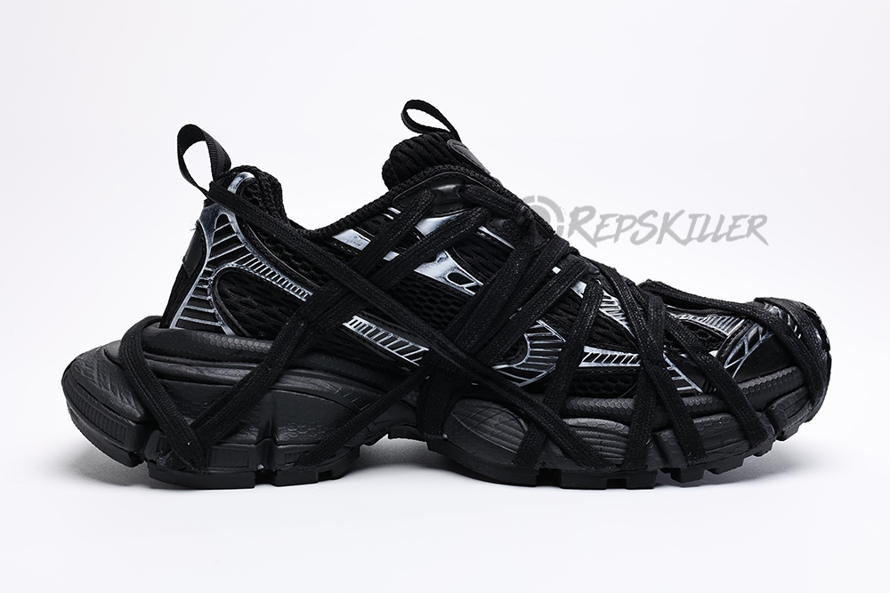 Balenciaga MEN'S 3XL EXTREME LACE SNEAKER IN Black/White Replica