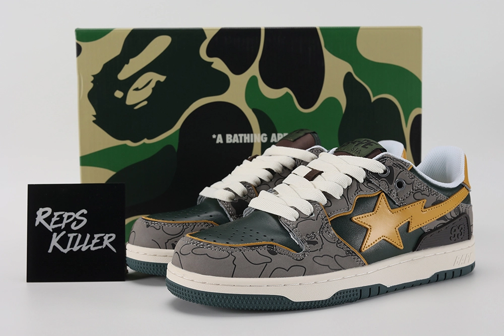 bape-sk8-sta low-'green-camo'-replica